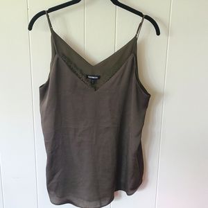 Olive green tank top